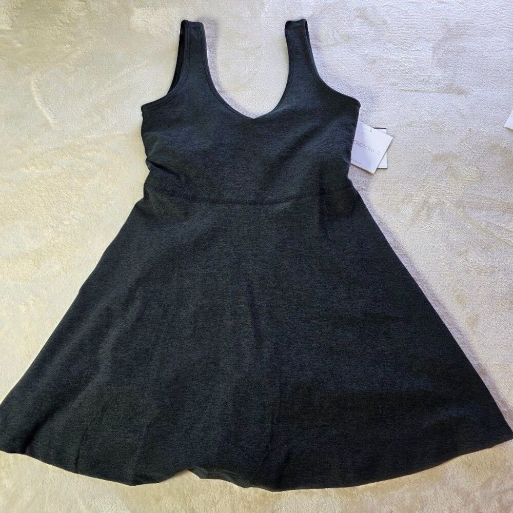 Beyond Yoga Movement Space Dye Sport Minidress XS Tennis Athleisure Dark Gray